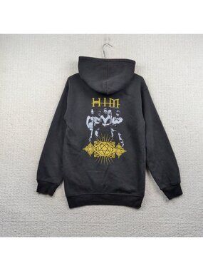 Vintage / Y2K 2006 HIM Heartagram Hoodie Size S Goth Metal Emo 2000's Gold Logo